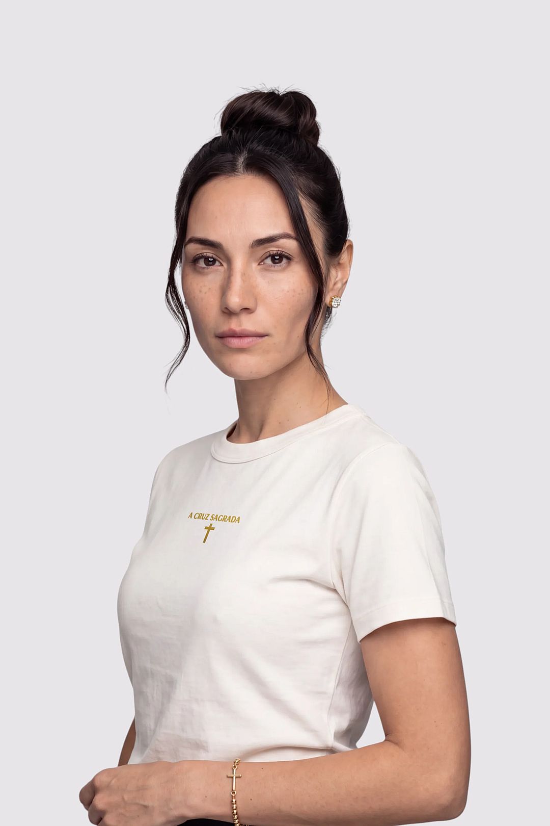 T-Shirt Cruz Sagrada - Feminino