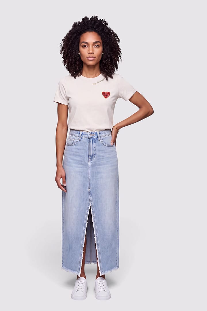 Camiseta Sagrado Coração De Mãe - Feminino