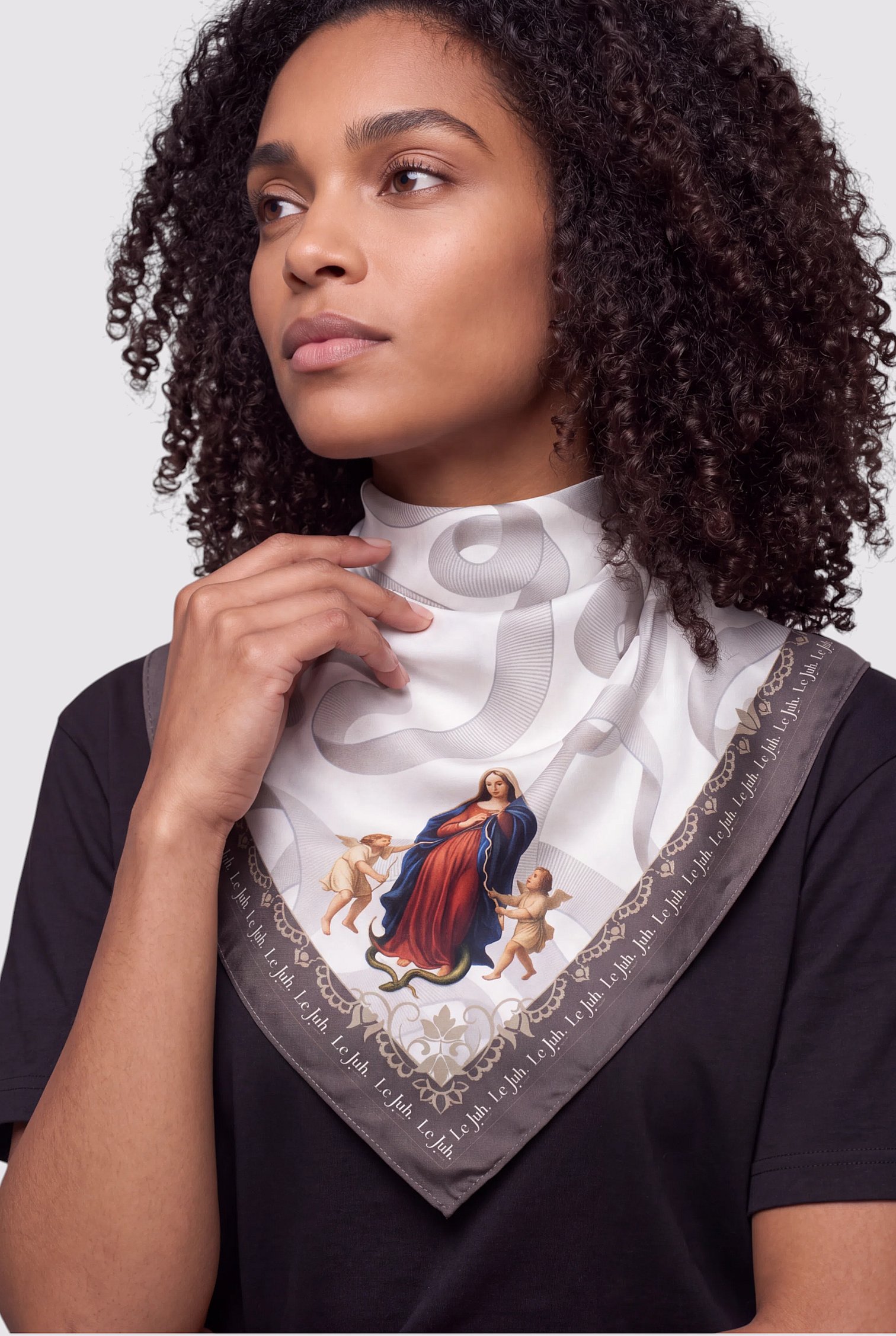 Lenço Feminino Desatadora de Nós Off-white