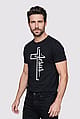 Camiseta Oversized Jesus Cruz Branca - Masculino