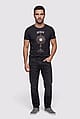 Camiseta Oversized Jesus Neon Preto - Masculino