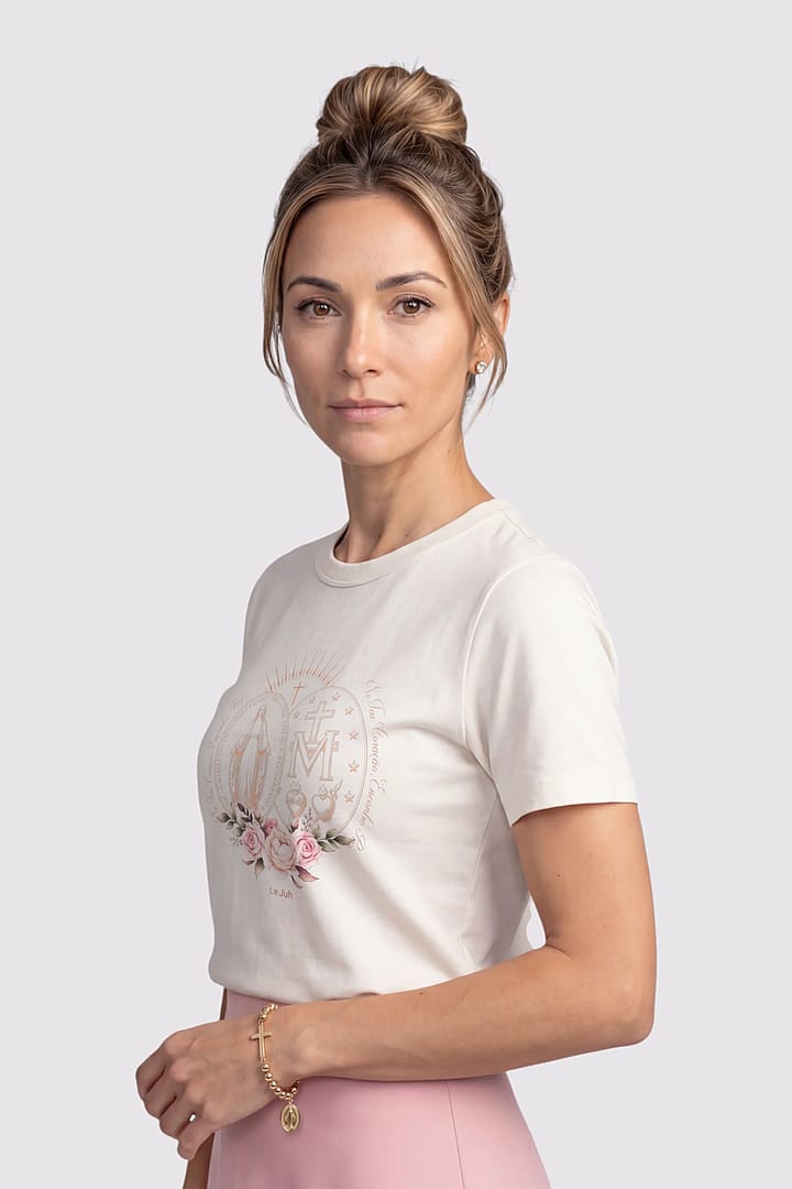 T-Shirt Medalha Milagrosa - Feminino