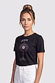 Camiseta Oversized Jesus Neon Preto - Feminino