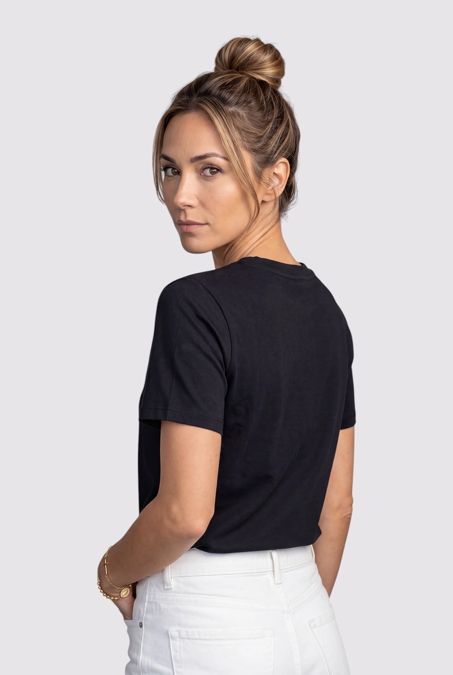Camiseta Oversized Jesus Neon Preto - Feminino